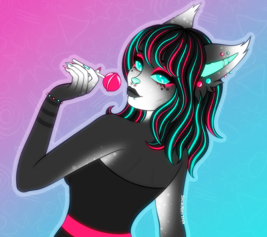 Flat Colour Half Body